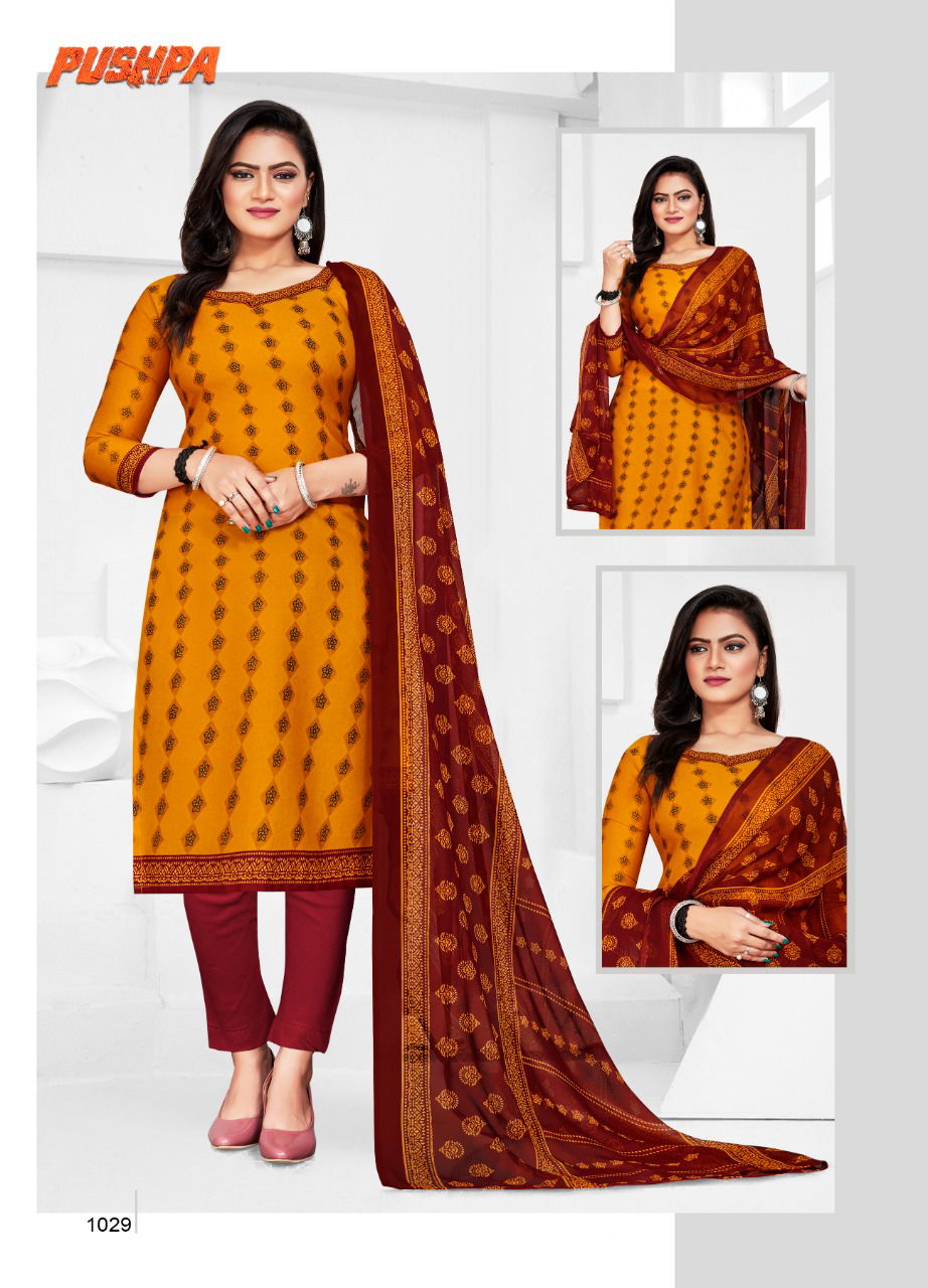 Amit Pushpa 2 Synthethic Casual Daily Wear Cotton Printed Dress Material